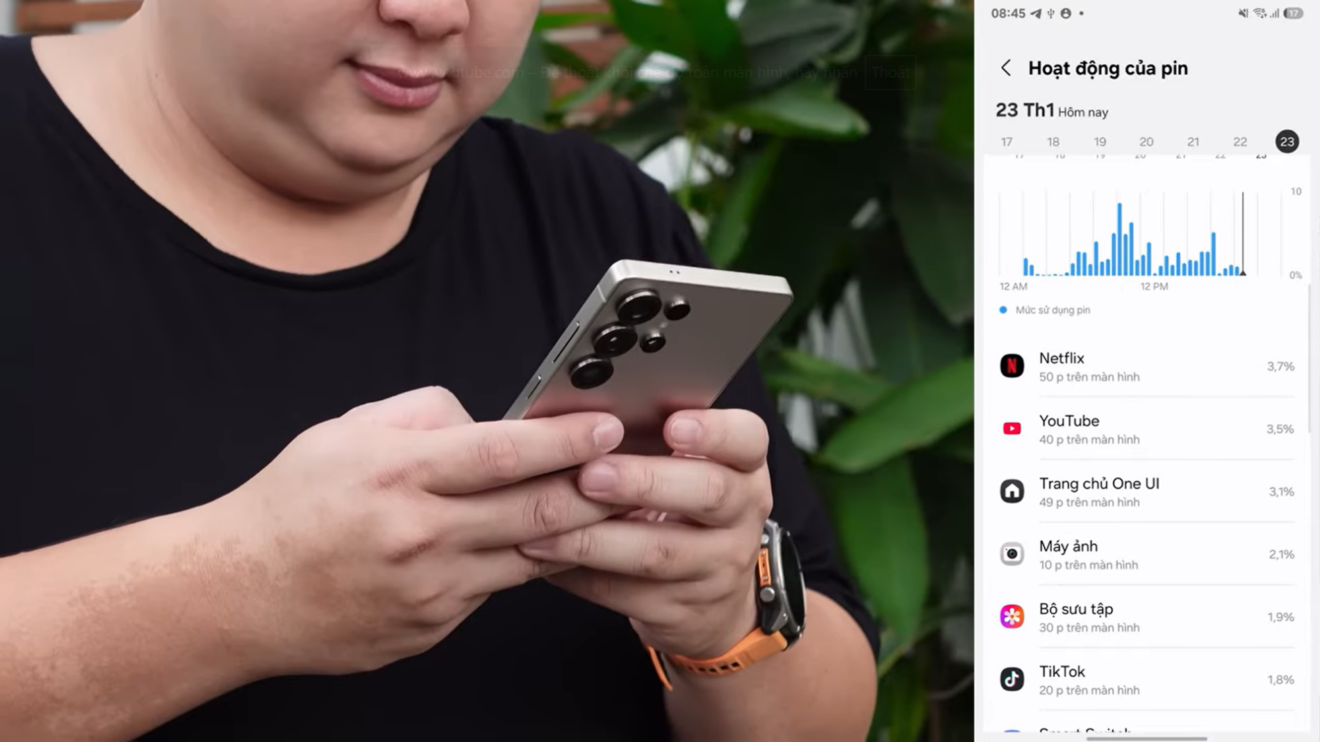 Hình ảnh cho danh mục  Duy Luân nói gì về pin Galaxy S25 Ultra?